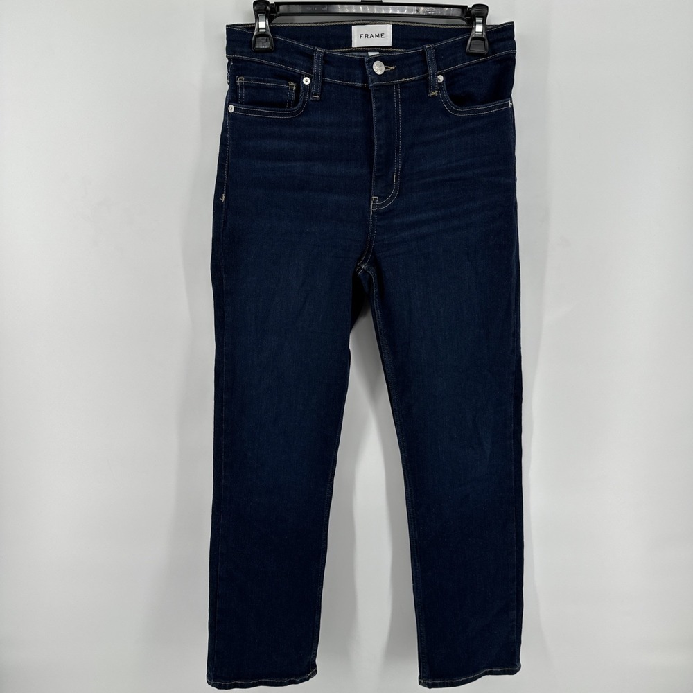 Frame Womens 28 Blue Le High Straight Leg Jeans Pants Stretch Parkway